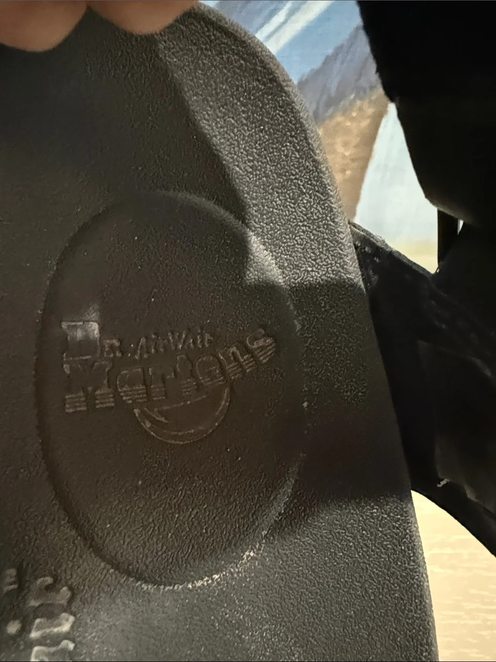 Women’s Dr. Martens Black Leather Sandals with Contrast Stitching